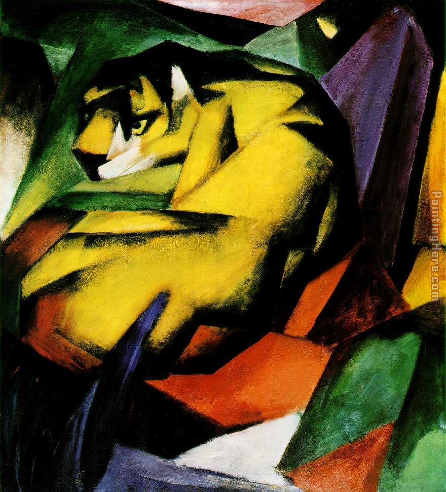 Tiger painting - Franz Marc Tiger art painting